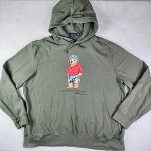 POLO RALPH LAUREN Hoodie Sweatshirt Grün Polo Bear Beach Herren Größe 2XL - Bild 1 von 7