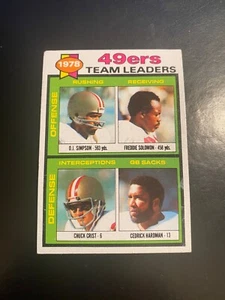 1979 TOPPS FOOTBALL #38 49'ers LISTA DI CONTROLLO SQUADRA!!! O.J. SIMPSON!!! $1 SPEDIZIONE!! - Foto 1 di 2