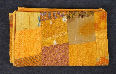 Colcha bohemia suave kantha mantas bloque retazos tamaño Queen 108x90 pulgadas Foto 1 de 4