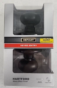 Keyed Entry Door Knob Defiant Hartford Matte Black 1007-789-930 - Picture 1 of 6