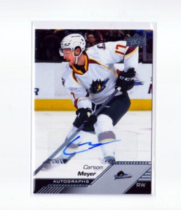 CARSON MEYER '22/23 2022/23 Upper Deck AHL AUTOGRAPH card #62 CLEVELAND MONSTERS
