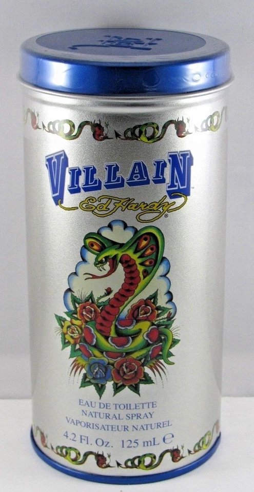 Villain by Ed Hardy Colonia para Hombres 4.2 OZ / 125 ml EDT Spray - Totalmente Nuevo Foto 1 de 2