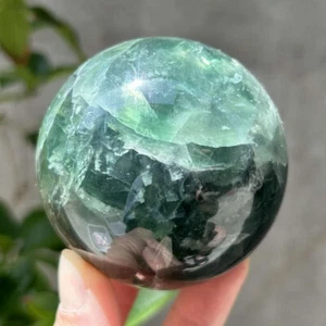 Esfera de cristal de cuarzo fluorita natural de 1,32 lb bola de cristal de cuarzo curación de reiki - Imagen 1 de 15