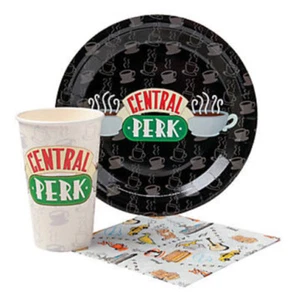 Kit de fiesta de cumpleaños programa de televisión FRIENDS Central Perk para 10 invitados platos taza de servilletas - Imagen 1 de 6