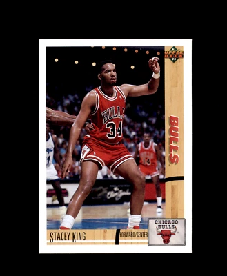 1991-92 Upper Deck #182 Stacey King Chicago Bulls Oklahoma Sooners - Image 1 of 2
