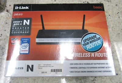 D-Link N300 108 mbps 4-Port 10/100 Wireless N Router (DIR-615) NEW UNOPENED - Image 1 of 4