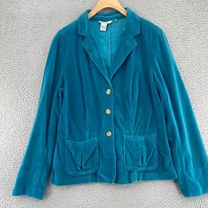 Giacca Sundance Donna Grande Verde Velluto Bottoni Tasche Frontali Blazer Carriera Lavoro - Foto 1 di 11