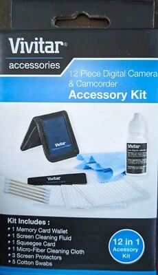 Vivitar 12 Piece Digital Camera & Camcorder Accessory Kit. Cleaning, storage - Image 1 of 2