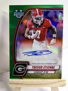 2024 Bowman U Chrome TREVOR ETIENNE Green Refractor Auto /99 Georgia - Picture 1 of 4