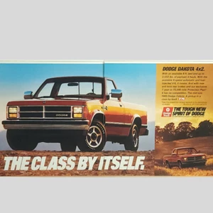 1989 Dodge Dakota Pickup Truck Print Ad Midsize A Class By Itself V6 - Picture 1 of 6