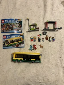 Lego City 60154 Bus Station 100% Complete with Manuals NO Box USED SET - Imagen 1 de 17