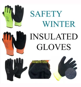 4 PAAR Sicherheit Thermo Isolierte Arbeitshandschuhe Winter - Bild 1 von 5