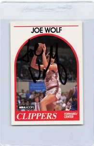 Aros #173 Joe Wolf Clippers 1989/90 firmado automático *K4421 - Imagen 1 de 2