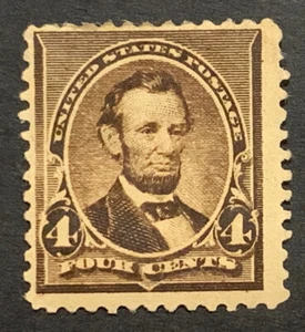 Travelstamps:1890-1893 US Stamps Sc #222 Lincoln Mint Original Gum Hinged - Picture 1 of 5