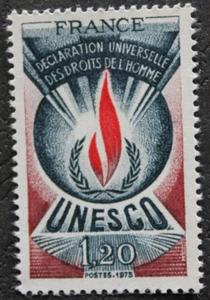 Timbre  de service - FRANCE - UNESCO - Droits de l'Homme - Neuf ** - YT45 - 1975 - Picture 1 of 1
