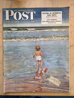 1949 Saturday Evening Post July 23 - John Ford; Santa Claus re-examined; Durham - Image 1 of 4