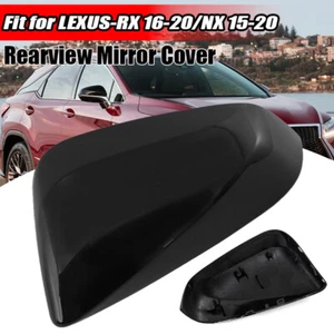 Black Left Driver Side Mirror Cover Caps Replacement for Lexus NX RX 2015-2021 - Picture 1 of 10