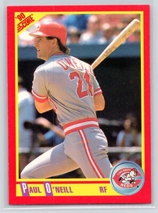 Tarjeta base de puntuación PAUL O'NEILL 1990 Cincinnati Reds No. 295 casi como nuevo o mejor - Imagen 1 de 2