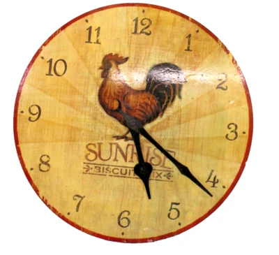 Reloj de cuarzo de pared estilo rural Sunrise Biscuit Mix 11,5" de diámetro Foto 1 de 4