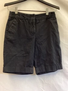 Counterparts black cuffed bottom zip bermuda shorts slash pockets womens sz 8P - Picture 1 of 12