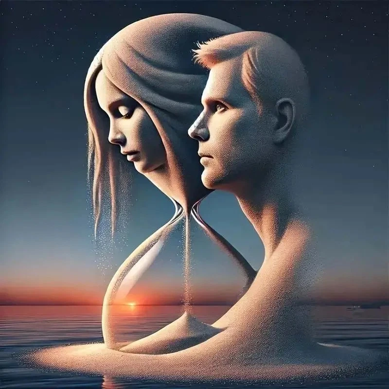 Pintura Diamante 5D Nuestro Tiempo Taladro Redondo Completo 30cm x 30cm Foto 1 de 1