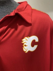 New NHL Hockey Fanatics Polo Shirt XL Calgary FLAMES - Picture 1 of 18