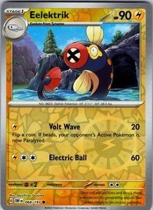 Eelektrik Reverse Holo 068/197 SV03: Obsidian Flames Common - NM - Picture 1 of 2