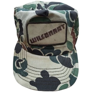 Vintage Wilsonart Camo Mesh Snapback Trucker Hat USA DeLong Large Camouflage - Picture 1 of 6