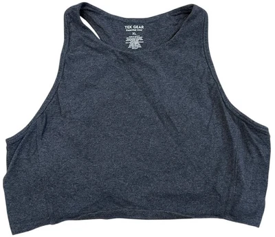 Camiseta sin mangas recortada Tek Gear para mujer talla XL Essential Gear gris hecha en Vietnam Foto 1 de 4