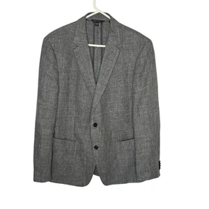 Men’s Banana Republic 44R Slim Fit Black/White (Looks Gray) Linen Sports Coat - Picture 1 of 11