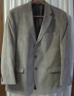 Chaps EST. 1978 Mens 46L Tan Corduroy Single Breasted Blazer Paisley Lining - Image 1 of 4