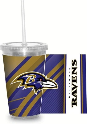 Vaso transparente Rico Industries NFL fútbol 16 oz 16 oz, Baltimore Ravens  Foto 1 de 4