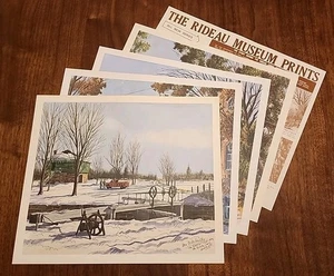 4er Set signierte Aquarelldrucke des Rideau Canal Museums von Ben Babelowsky - Bild 1 von 19