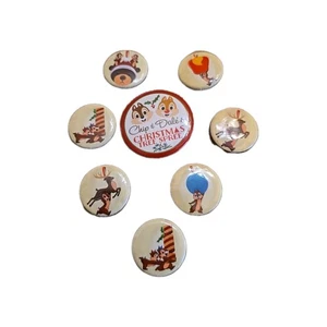 8er Set Disney Chip und Dale’s Christmas Tree Spree Knöpfe EPCOT  - Bild 1 von 8