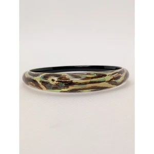 Authentische Alexis Bittar abgestufte Manschette Armband Leopardenmuster 275 $ Größe 8" - Bild 1 von 5
