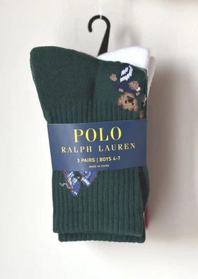 3 pares - Calcetines de fútbol americano Polo Ralph Lauren para niños talla 10-13 Foto 1 de 4