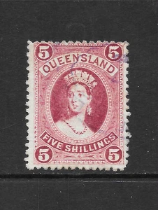 QUEENSLAND SCOTT 81 USATO BENE - 1886 5/ AUTO EDIZIONE ROSA - REGINA VITTORIA - Foto 1 di 2