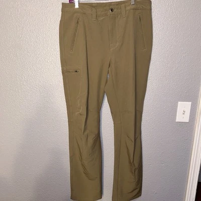 Patagonia Sidesend Men’s Pants Size 34x32 Khaki Tan Stretch Articulated Knees - Image 1 of 4