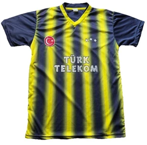 Camiseta de fútbol grande para niño Turk Telekom Ulker Emenike azul amarillo a rayas - Imagen 1 de 8