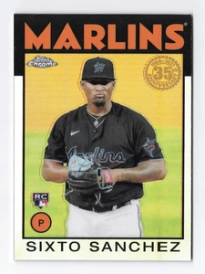 2021 Topps Chrome Baseball RC Sixto Sanchez 86BC-12 Rookie Refractor 1986 Insert - Picture 1 of 2