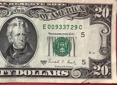 1980s 1990s Pick ONE Random Old Money Small Head $20 Old DOLLAR BILL ☆ - Image 1 of 4