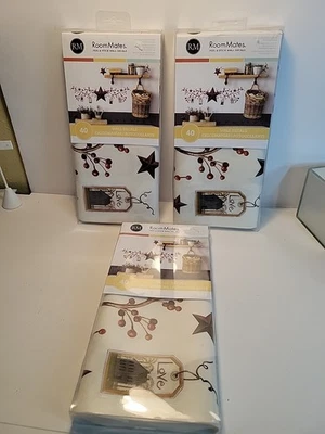 Country Stars and Berries Peel and Stick Wall Decals Lot Of 3 Packs - Image 1 of 4