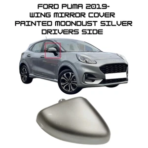 For Ford Puma 2019- Wing Mirror Cover Cap Painted Moondust Silver Drivers Side - Picture 1 of 4