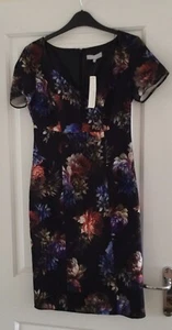 Red Herring Black Multi Floral Shift Dress, Size 10 - Bnwt. - Picture 1 of 2