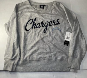 NFL Los Angeles Chargers Sweater Women's Knit Pullover 2XL Silver New With Tags - Picture 1 of 7
