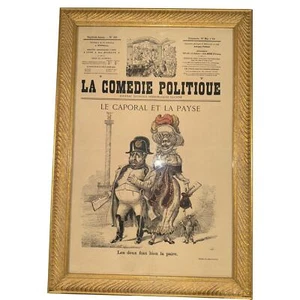 Stampa vintage La Comedie Politique giornale satirico francese/giornale incorniciata - Foto 1 di 7