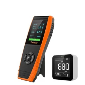 Temtop 8-in-1 Air Quality Monitor Detector PM2.5/10/AQI/HCHO T&H, LKC-1000S+2ND - Picture 1 of 13