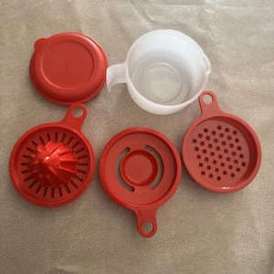 Tupperware Chef's All-in-1 Egg Separator Grater Reamer Juicer set (NEW) - Picture 1 of 7
