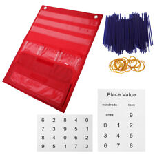 Red Polyester Counting Teaching Pocket Chart for Charts