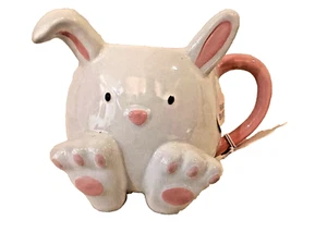 CERAMIC NWT Easter bunny cup: use as mug or floral vase or container - Picture 1 of 6